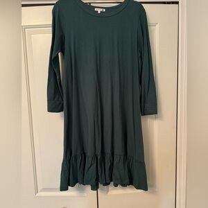 Sundry Drop Waist Ruffle Dress